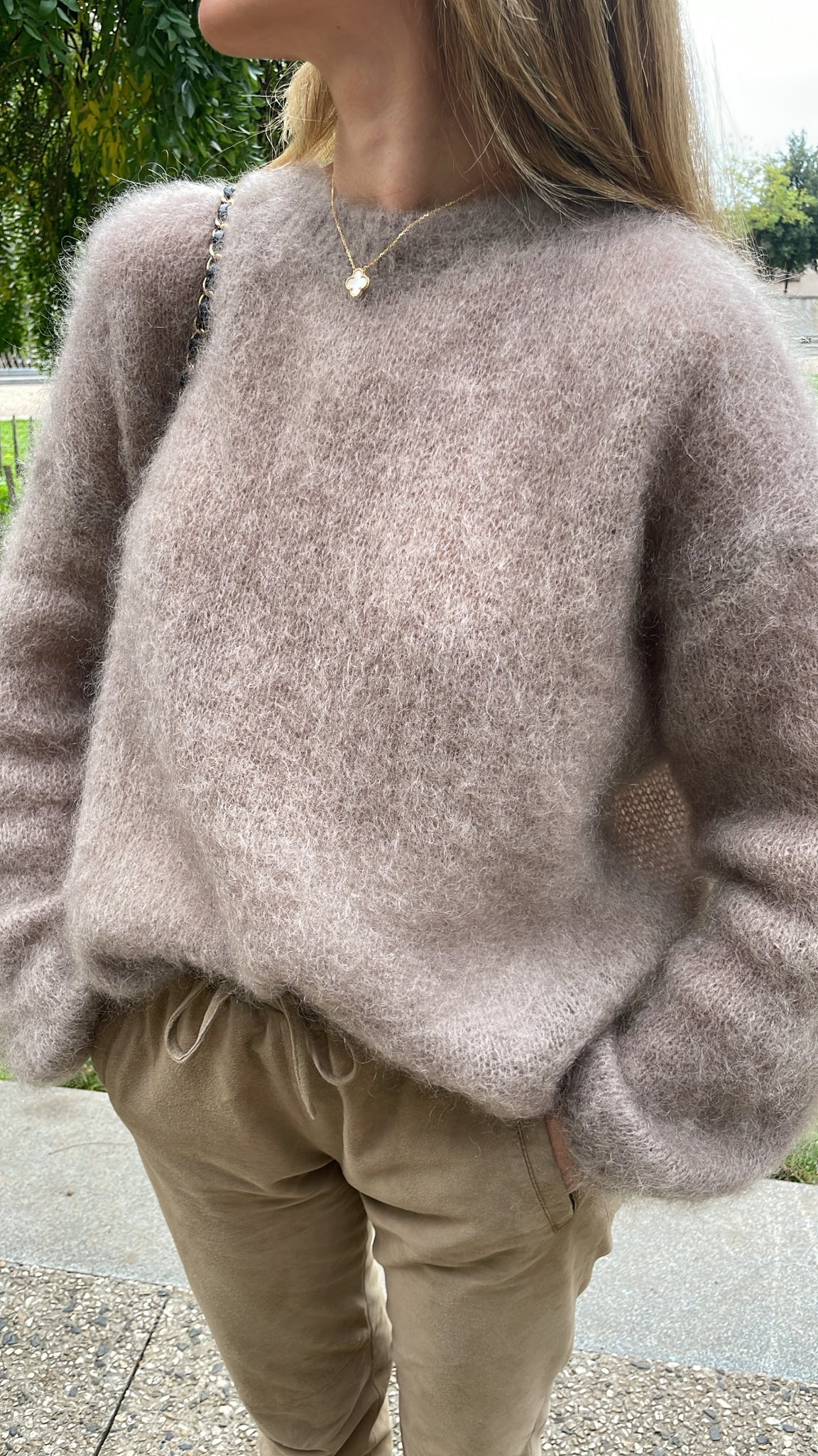 Pull en mohair - Marron
