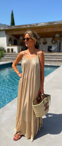 Robe longue dos-nu - Golden