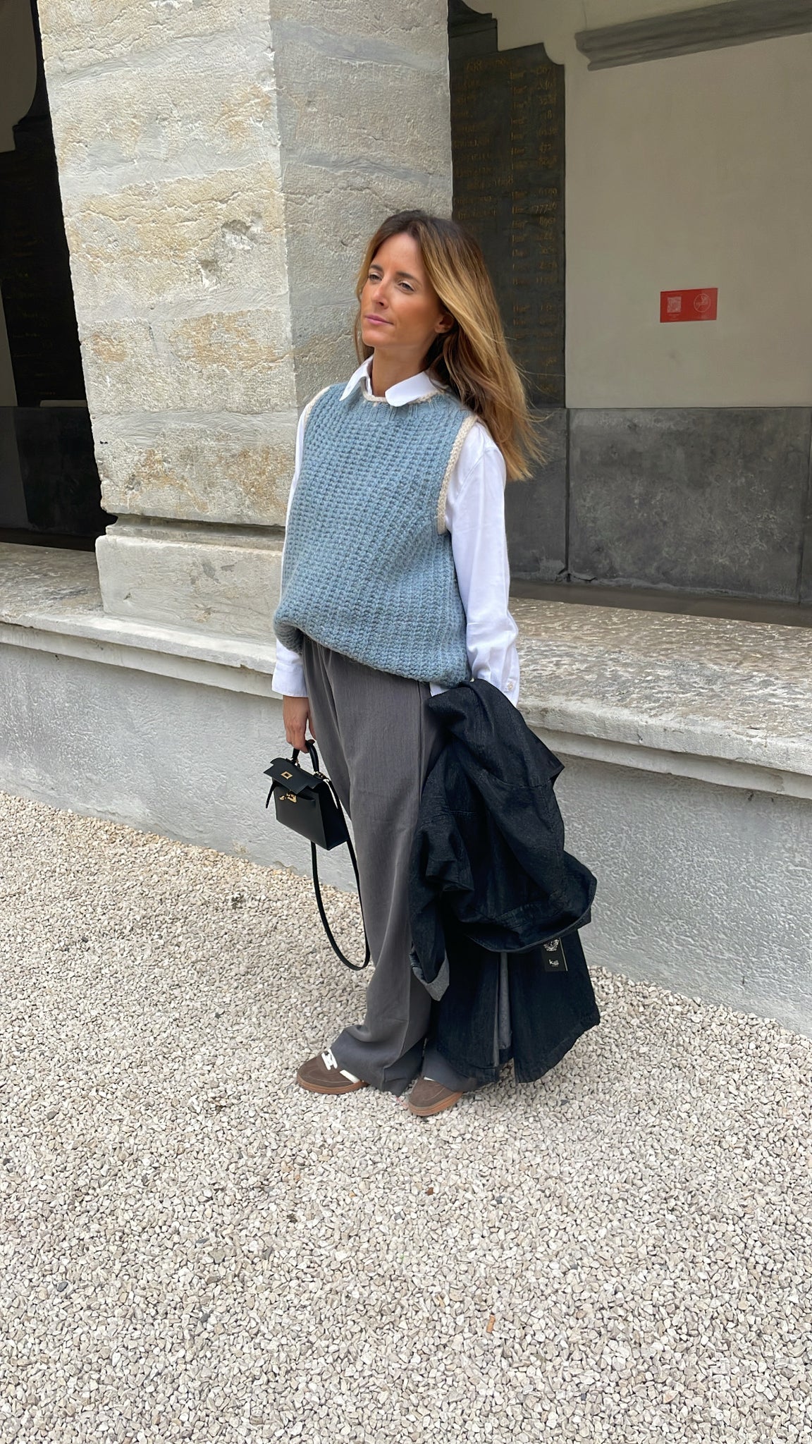 Pull sans manches Bleu ciel - Ambrato