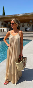 Robe longue dos-nu - Golden